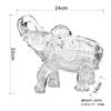Ornamentos Europeus Criativos Produtos de Vidro Decoração para Casa Artesanato Tampa à Prova de Poeira para Desktop Pote de Armazenamento de Elefante