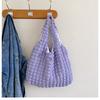 2023 Bolso de hombro tipo chaleco con diseño de nube, burbuja y flor estilo western, bolso de mano simple para estudiante, bolso tipo chaleco de burbuja para mujer