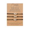 Amazon Pulsera de Tarjeta de Amistad Mejor Amiga Hermana Estrella Luna Sol Acero Inoxidable Pulsera de Cuerda Trenzada