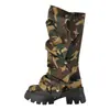 Botas de Mujer Tallas Grandes Transfronterizas, Tallas 36-46, Botas de Montar Naranja Metálico, Cómodo Forro de Lycra, Botas Largas de Comercio Exterior de 6 cm de Altura