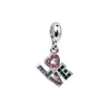 Joyería de Plata Vintage Cuentas de Agujero Grande AMOR Sol Corazón Flor de Cerezo Rosa Torre Eiffel Colgante Accesorios para Pulsera DIY
