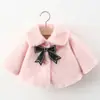 Chaqueta Acolchada de Algodón para Niñas, Abrigo, Ropa de Algodón, Chaqueta Acolchada Infantil, Ropa de Otoño e Invierno para Bebés, Piel Sintética, Esponjoso