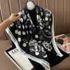 Pañuelo cuadrado pequeño de 90 cm pañuelo de seda vintage pañuelo de seda con estampado de letras tridimensional para dama nuevo pañuelo profesional pañuelo de satén venta al por mayor