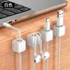 Novo Organizador de Cabos para Mesa e Carro Armazenamento e Organização de Cabos de Dados Clipe Suporte Fivela Plug para Cabo de Carregamento de Celular