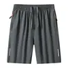 Shorts Masculinos de Primavera Transfronteiriços Largos Retos Pretos de Comprimento Médio para Uso Casual ao Ar Livre Tamanho Plus