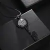 Exportación Transfronteriza Estilo Gótico Hécate Diosa de la Marcha Collar de Cadena de Cuero Negro Collar con Llave y Logo