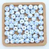 Calcomanía Cuentas Cerámicas 6-8-10mm Imitación Azul y Blanco Pulsera de Cuentas DIY Accesorios para Joyería Cuentas Brillantes Esmaltadas