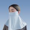 Mascarilla de Seda de Hielo Verano Ciclismo al Aire Libre Ajustable Nariz Expuesta Anti-UV Transpirable Cubre-Rostro Protector Solar Bufanda Mascarilla