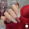 Arte de Uñas de Año Nuevo Celebridad Cibernética Aleación Zircón Lujo Ligero Oro y Plata Micro-incrustado Diamante Flash Colgante de Cadena Fortuna Usar Decoración de Uñas