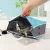 Bolsa de Maquillaje Plegable Doble Multifuncional Coreana, Gran Capacidad, Bolsa de Clasificación Engrosada, Bolso de Mano para Almacenamiento de Productos Digitales de Viaje
