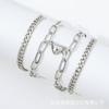 Suministro exclusivo transfronterizo de pulseras de pareja de estilo minimalista europeo y americano, pulseras de atracción magnética en forma de corazón, estilo simple y moderno para parejas.