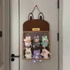 Bolsa de pendurar para guardar bonecas, expositor de rack de armazenamento de caixas cegas de pelúcia, bolsa de feltro de parede para casa à prova de poeira para bonecas e figuras