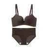 Nuevo Conjunto de Lencería Sin Costuras para Mujer, Push-up para Busto Pequeño, Hace que el Busto Parezca Más Grande, Suave, Recoge la Grasa Lateral, Cómodo, Anti-Caída, Conjunto de Sujetador sin Aros