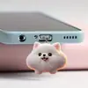 Diseño 2D Encantador de Perro Nube - Tapón Antipolvo de Acrílico para Teléfono Móvil - Adecuado para Tipo-C e Iphon