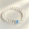 Pulsera de cristal con múltiples cuentas, cristal natural, piedra lunar gris, cristal de rutilo, pulsera y collar de múltiples vueltas para mujer, doble uso, sensación de alta gama