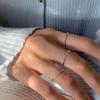 Anillo Abierto de Plata 925 Números Romanos Personalidad Creativa Moda Retro Plata Tailandesa Anillo Geométrico Moda para Mujer
