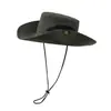 Sombrero de Cubo de Secado Rápido para Hombre Repelente al Agua Transpirable Gorra de Senderismo Sombrero de Sol de Ala Ancha Sombrero de Protección Solar para Exteriores Logo Personalizado Venta al por Mayor