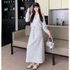 2025 Nova Roupa de Outono para Gordinhas Tamanho Grande Jaqueta Moletom com Capuz e Patchwork de Renda Preta Conjunto Elegante de Duas Peças