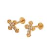 Zeming Acero Inoxidable Trébol de Cuatro Hojas Huazi Fragancia Pendientes de Zirconia para Abuela Lujo Ligero Pendientes de Hélice de Oreja de Gama Alta Pendientes de Nicho