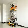Estante de almacenamiento para el marco del cochecito de bebé, estante vertical engrosado para niños, estante de almacenamiento multicapa para patinetas y bicicletas infantiles para la sala de estar