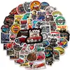 50 Pegatinas de Graffiti de Coches Clásicos Retro para Maleta, Portátil, Patineta, Casco, Funda de Teléfono Móvil, Pegatinas Decorativas