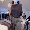 Elegante y único top de punto calado para mujer, nuevo suéter de otoño 2026 moderno y rejuvenecedor