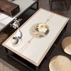 Nuevo mantel de mesa de cuero de estilo chino, impermeable, a prueba de aceite, mantel para mesa de centro, antiquemaduras, mantel de mesa de té de madera maciza, mantel rectangular desechable.