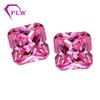 Zircônia colorida chanfrada quadrada pedra nua gema artificial pedra branca em formato CZ zircônio preto laranja dourado rosa