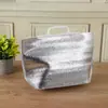 Bolsa de aislamiento portátil de papel de aluminio desechable personalizada para llevar a rayas cuadros pastel té de leche helado bolsa fría al por mayor