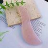 Herramienta de Raspado de Piedras Preciosas Más Vendida Transfronteriza de Amazon, Cuerno Natural de Cristal Rosa con Forma de Corazón para Relajar Músculos, Activar la Circulación y Masaje de Belleza