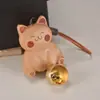 Madera de Haya Ensamblada Carrillón de Viento Gato de la Suerte Dibujos Animados Lindo Muñeco de Madera Maciza Timbre de Puerta Creativo Adornos Colgantes Venta al por Mayor