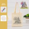Suministros del Fabricante Bolsas de Lienzo para Graffiti DIY de Jardín de Infancia, Bolsas de Tote para Niños, Bolsas Creativas de Almacenamiento para Estudiantes, Gran Capacidad, Portátiles