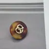 Botões Combinados de Coração Amarrado Estilo Tweed Padrão de Resina Metal Alto Botões Duplos Casaco Botões de Pelo