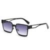 Gafas de Sol Cuadradas Verdes Modelo Nuevo 2026 Europeas y Americanas para Hombre, Estilo Hip-Hop Personalizado, Gafas de Sol de Gama Alta con Patillas Caladas
