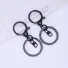 Llavero de aleación de color con cierre de langosta, juego de tres piezas, ocho llaveros, accesorios para joyería DIY, joyería creativa al por mayor