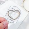 Broche Simples de Liga com Diamantes em Formato de Coração e Estrela, Alfinete Anti-Exposição, Moderno para o Dia a Dia, em Estoque do Fabricante