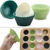 Molde de Silicona de Grado Alimenticio Moldeado de Fábrica Molde de Silicona Molde Redondo para Hornear Pasteles de 7 cm Taza de Silicona para Muffins