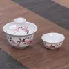 Conjunto de chá de cerâmica azul e branca, infusor de chá doméstico, gaiwan Kung Fu, conjunto completo de xícaras de chá simples, loja de fábrica atacadista transfronteiriça
