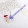 Nueva pluma de gel de flor de tela creativa, linda flor pequeña colorida de silicona de alto valor, pluma de sacudir, pluma a base de agua