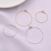 Aretes Chapados en Oro, Ganchos Redondos Abiertos y Cerrados, Aretes de Aro, Materiales DIY para Colgantes, Moda Geométrica Nuevo Estilo