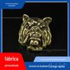 Bolsa de couro Bulldog Bulldog de cobre com fivela decorativa de couro com fivela decorativa para carteira de celebridades da Internet ao vivo com fivela retrô criativa