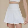 Falda de Tenis Deportiva de Cintura Súper Alta de Nailon para Mujer, Falda Plisada de Danza de Dos Piezas Falsas, Falda Pantalón para Correr, Fitness, Yoga