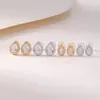 Pendientes de Plata de Ley S925 Chapados en Oro con Circonita en Forma de Gota de Agua Yuebao Jewelry, Pendientes de Nicho de Moda y Exquisitos, Venta al por Mayor Caliente de Fábrica