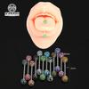 Lentejuelas de uñas de lengua AB transparentes de colores transfronterizas nuevo anillo de lengua uña de hueso de la oreja perforación anti-obstrucción para agujero de la oreja joyería