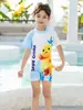 Roupa de banho infantil com formato dividido para meninas, maiô, sunga para meninos, conjunto, novo equipamento de natação 2025, atacado