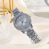 Reloj de Moda y Elegante para Mujer con Incrustaciones de Diamantes Yanyu Cofre del Tesoro de Transmisión en Vivo Reloj de Cuarzo Romano para Mujer, Envío Directo de una Pieza