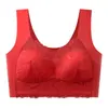 Ropa Interior Transfronteriza de Talla Grande Sin Aros Push-Up de Encaje Estilo Chaleco Sin Costuras para Mujer Bra de Talla Grande de Comercio Exterior Europeo y Americano