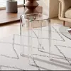 Banqueta Transparente de Plástico Leve de Luxo para Uso Doméstico, Banqueta Redonda Espessada e Empilhável, Banco Simples para Sala de Estar, Cadeira de Jantar, Cadeira de Acrílico