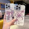 Lazo de Cinta de Alto Nivel Estilo Coreano Adecuado para Funda de Teléfono Apple 17 Pro Max iPhone 15 Diamante Brillante Oreja de Gato 16 Funda Dura