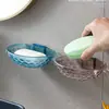 Plato de Jabón Adhesivo Transparente sin Costuras, Soporte de Jabón para Baño con Drenaje y a Prueba de Moho